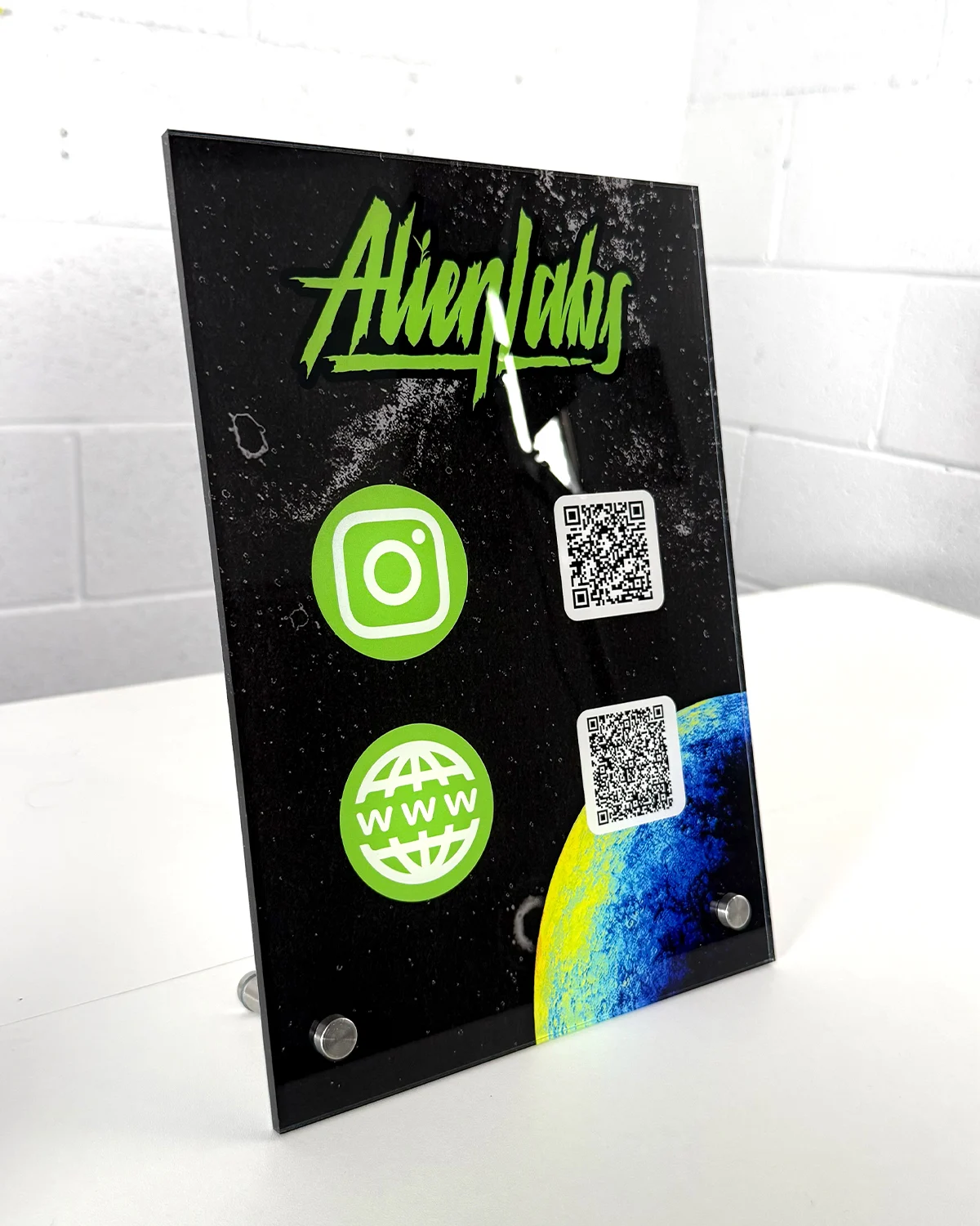 Example branded QR sign